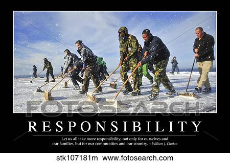 Responsibility: Inspirational Quote and Motivational Poster View Large Photo Image Picture - Responsibility: Inspirational Quote and Motivational Poster. Fotosearch