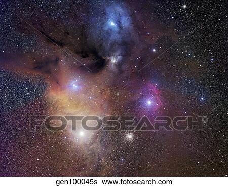 Rho Ophiuchi Nebula View Large Photo Image Stock Photograph - Rho Ophiuchi Nebula. Fotosearch
