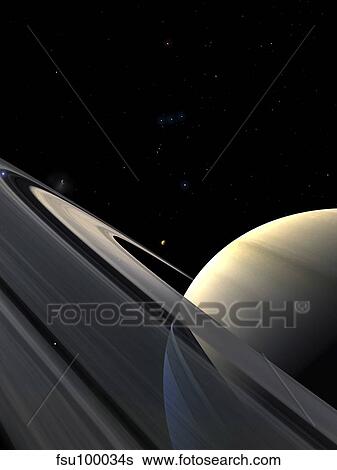 Rings of Saturn View Large Illustration Stock Illustration - Rings of Saturn. Fotosearch