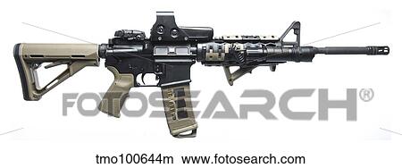 Picture - Rock River Arms AR-15 rifle equipped with combat light... Fotosearch