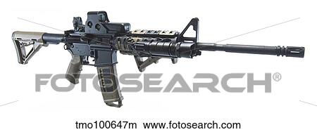 Picture - Rock River Arms AR-15 rifle equipped with combat light... Fotosearch