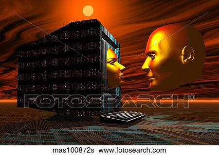 Romance over the internet via computer dating. View Large Illustration Stock Illustration - Romance over the internet via computer dating.. Fotosearch