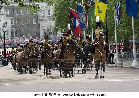 Royal Horse Guards of the cavalry regiment in Trooping the Colour ceremony. View Large Photo Image Picture - Royal Horse Guards of the cavalry regiment in Trooping the Colour ceremony.. Fotosearch