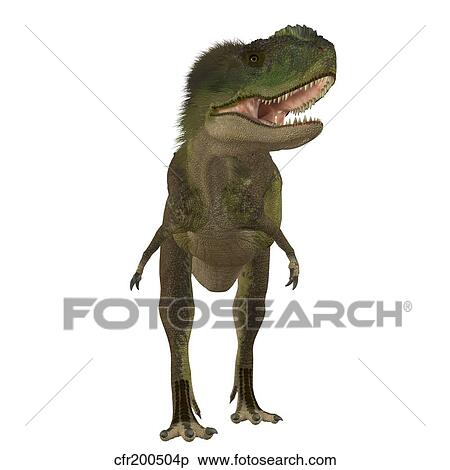 Rugops dinosaur, front view. View Large Illustration Stock Illustration - Rugops dinosaur, front view.. Fotosearch