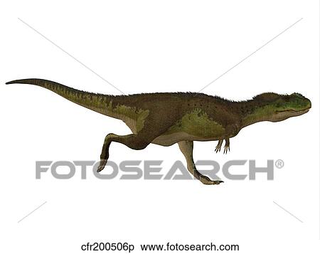 Rugops dinosaur, side view. View Large Illustration Stock Illustration - Rugops dinosaur, side view.. Fotosearch
