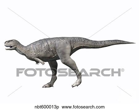 Stock Illustration - Rugops primus, Late Cretaceous of Niger.. Fotosearch