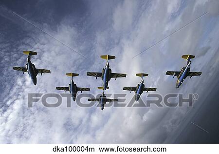 Saab 105 jet trainers of the Swedish Air Force display team, Team 60. View Large Photo Image Picture - Saab 105 jet trainers of the Swedish Air Force display team, Team 60.. Fotosearch