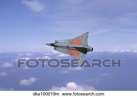 Saab 35 Draken fighter of the Swedish Air Force Historic Flight. View Large Photo Image Picture - Saab 35 Draken fighter of the Swedish Air Force Historic Flight.. Fotosearch