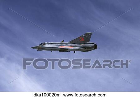 Saab 35 Draken fighter of the Swedish Air Force Historic Flight. View Large Photo Image Picture - Saab 35 Draken fighter of the Swedish Air Force Historic Flight.. Fotosearch