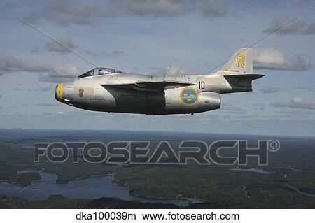 Saab J 29 vintage jet fighter of the Swedish Air Force Historic Flight. View Large Photo Image Picture - Saab J 29 vintage jet fighter of the Swedish Air Force Historic Flight.. Fotosearch