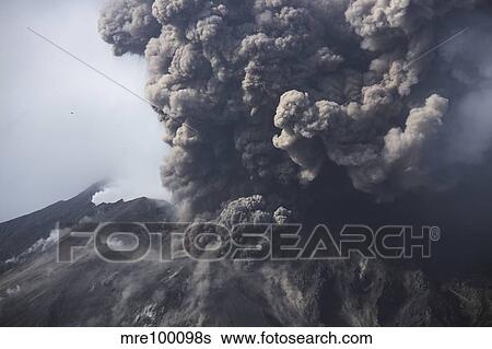 Stock Photograph - Sakurajima eruption, Kagoshima, Japan.. Fotosearch