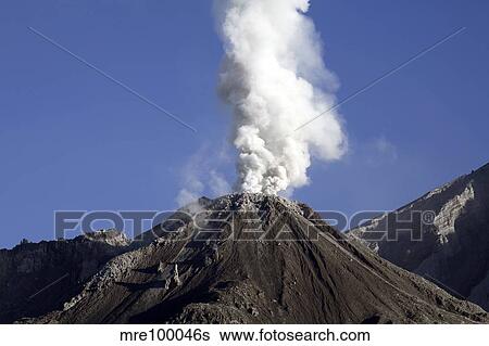 Stock Photograph - Santiaguito eruption, Guatemala.. Fotosearch