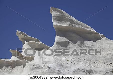 Sarakiniko white tuff formations sculpted by erosion, Milos, Greece. View Large Photo Image Stock Photograph - Sarakiniko white tuff formations sculpted by erosion, Milos, Greece.. Fotosearch