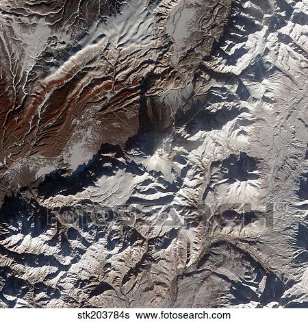 Satellite image of Russia's Kizimen Volcano. View Large Photo Image Stock Photograph - Satellite image of Russia's Kizimen Volcano.. Fotosearch