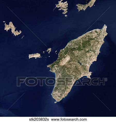 Satellite image of the Greek island of Rhodes in the Aegean Sea. View Large Photo Image Stock Photograph - Satellite image of the Greek island of Rhodes in the Aegean Sea.. Fotosearch