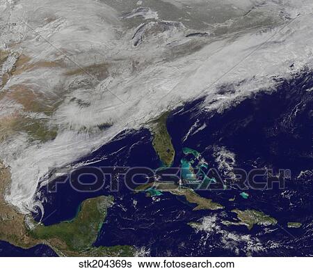 Satellite view of a major winter storm over the Mid-Atlantic United States. View Large Photo Image Stock Photograph - Satellite view of a major winter storm over the Mid-Atlantic United States.. Fotosearch