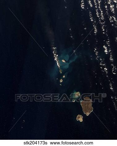 Satellite view of a new island forming in the Red Sea. View Large Photo Image Stock Photograph - Satellite view of a new island forming in the Red Sea.. Fotosearch