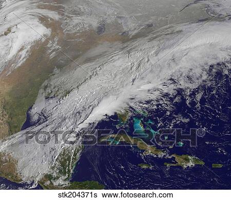Satellite view of a winter snowstorm across the Mid-Atlantic United States. View Large Photo Image Stock Photograph - Satellite view of a winter snowstorm across the Mid-Atlantic United States.. Fotosearch