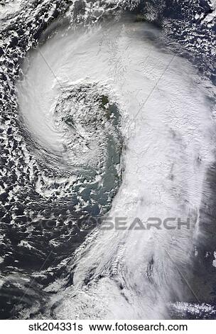 Satellite view of an extratropical cyclone. View Large Photo Image Stock Photograph - Satellite view of an extratropical cyclone.. Fotosearch