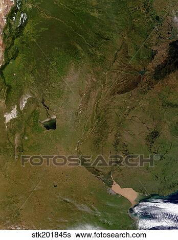 Satellite view of Argentina. View Large Photo Image Stock Photograph - Satellite view of Argentina.. Fotosearch