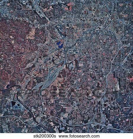 Satellite view of Atlanta, Georgia. View Large Photo Image Stock Photograph - Satellite view of Atlanta, Georgia.. Fotosearch