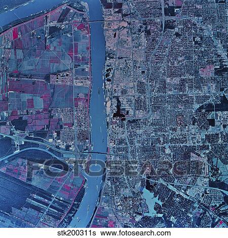 Satellite view of Baton Rouge, Louisiana. View Large Photo Image Stock Photograph - Satellite view of Baton Rouge, Louisiana.. Fotosearch