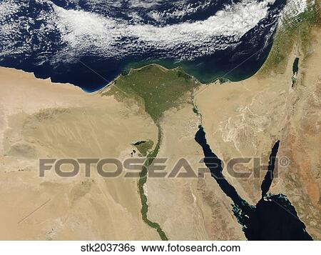 Satellite view of Cairo, Egypt, and the valley of the Nile River. View Large Photo Image Stock Photograph - Satellite view of Cairo, Egypt, and the valley of the Nile River.. Fotosearch