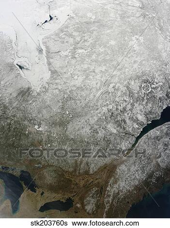 Satellite view of Eastern Canada. View Large Photo Image Stock Photograph - Satellite view of Eastern Canada.. Fotosearch