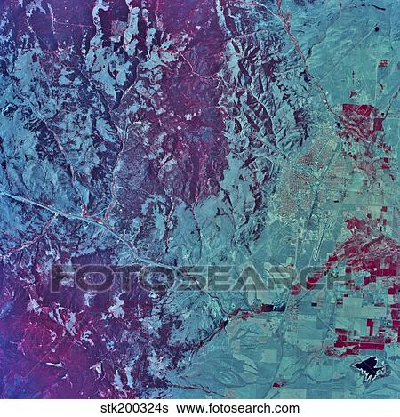 Satellite view of Helena, Montana. View Large Photo Image Stock Photograph - Satellite view of Helena, Montana.. Fotosearch