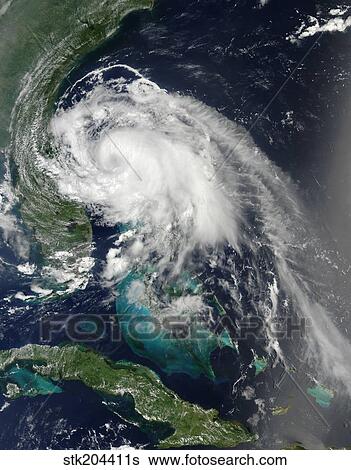 Satellite view of Hurricane Arthur. View Large Photo Image Stock Photograph - Satellite view of Hurricane Arthur.. Fotosearch