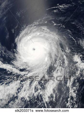 Stock Photograph - Satellite view of Hurricane Celia over the Pacific Ocean.. Fotosearch