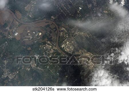 Satellite view of Kansas City, Missouri, and Missouri River. View Large Photo Image Stock Photograph - Satellite view of Kansas City, Missouri, and Missouri River.. Fotosearch