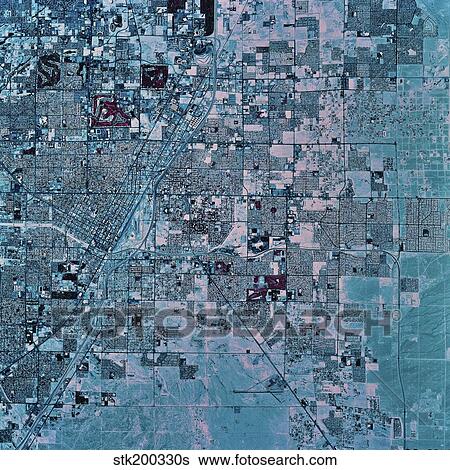 Satellite view of Las Vegas, Nevada. View Large Photo Image Stock Photograph - Satellite view of Las Vegas, Nevada.. Fotosearch
