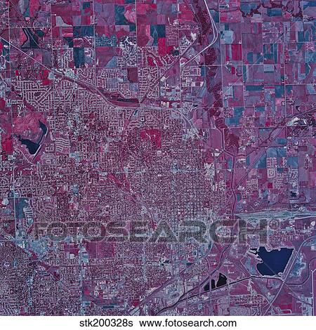 Satellite view of Lincoln, Nebraska. View Large Photo Image Stock Photograph - Satellite view of Lincoln, Nebraska.. Fotosearch
