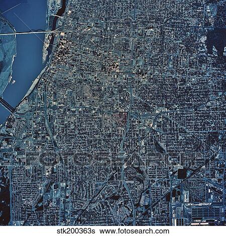Satellite view of Memphis, Tennessee. View Large Photo Image Stock Photograph - Satellite view of Memphis, Tennessee.. Fotosearch