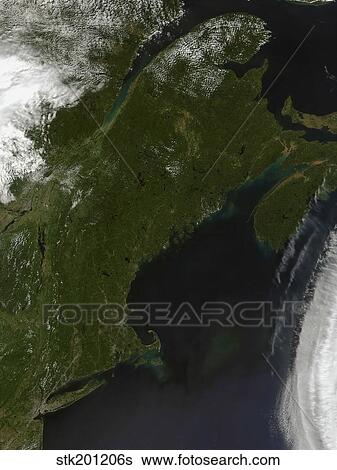 Satellite view of New England View Large Photo Image Stock Photograph - Satellite view of New England. Fotosearch