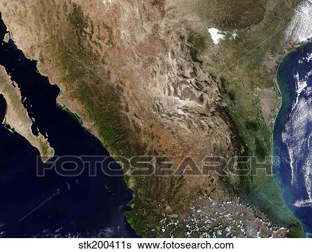 Satellite view of Northern Mexico View Large Photo Image Stock Photograph - Satellite view of Northern Mexico. Fotosearch