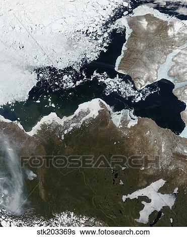 Satellite view of Northwest Canada. View Large Photo Image Stock Photograph - Satellite view of Northwest Canada.. Fotosearch