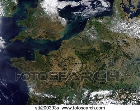 Satellite view of Northwestern Europe View Large Photo Image Stock Photograph - Satellite view of Northwestern Europe. Fotosearch