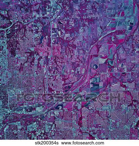Satellite view of Oklahoma City, Oklahoma. View Large Photo Image Stock Photograph - Satellite view of Oklahoma City, Oklahoma.. Fotosearch