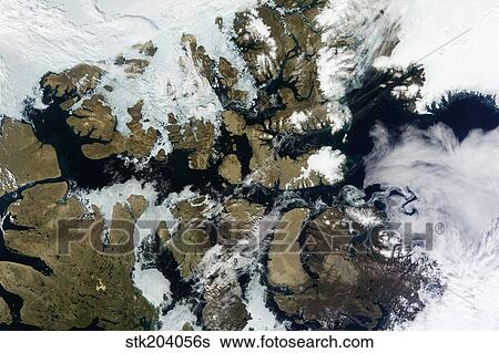 Satellite view of Parry Channel and McClure Strait in the Northwest Passage. View Large Photo Image Stock Photograph - Satellite view of Parry Channel and McClure Strait in the Northwest Passage.. Fotosearch