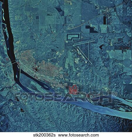 Satellite view of Pierre, South Dakota. View Large Photo Image Stock Photograph - Satellite view of Pierre, South Dakota.. Fotosearch