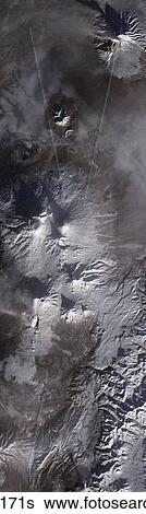 Satellite view of Russia's Kamchatka Peninsula. View Large Photo Image Stock Photograph - Satellite view of Russia's Kamchatka Peninsula.. Fotosearch