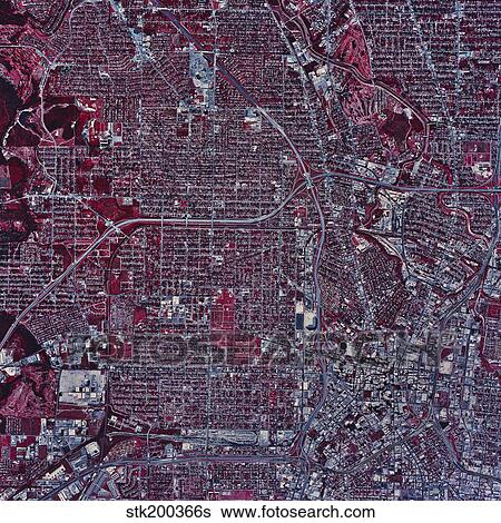 Satellite view of San Antonio, Texas. View Large Photo Image Stock Photograph - Satellite view of San Antonio, Texas.. Fotosearch