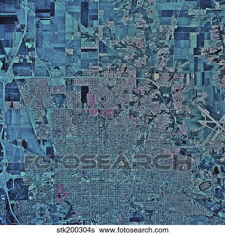 Satellite view of Springfield, Illinois. View Large Photo Image Stock Photograph - Satellite view of Springfield, Illinois.. Fotosearch