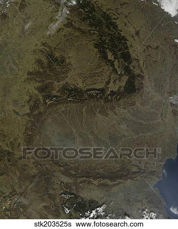 Satellite view of the Carpathian Mountains in Romania. View Large Photo Image Stock Photograph - Satellite view of the Carpathian Mountains in Romania.. Fotosearch