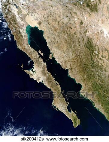 Satellite view of the Gulf of California View Large Photo Image Stock Photograph - Satellite view of the Gulf of California. Fotosearch