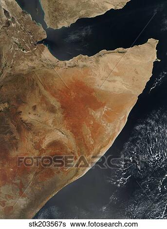 Satellite view of the Horn of Africa. View Large Photo Image Stock Photograph - Satellite view of the Horn of Africa.. Fotosearch