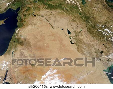 Satellite view of the Middle East View Large Photo Image Stock Photograph - Satellite view of the Middle East. Fotosearch
