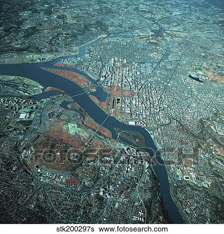 Satellite view of Washington, D. C. View Large Photo Image Stock Photograph - Satellite view of Washington, D. C.. Fotosearch